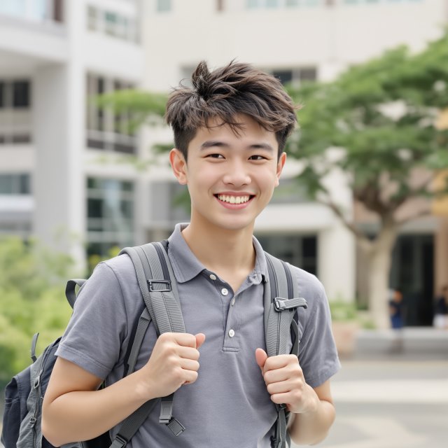 A Thai student on a UK university campus